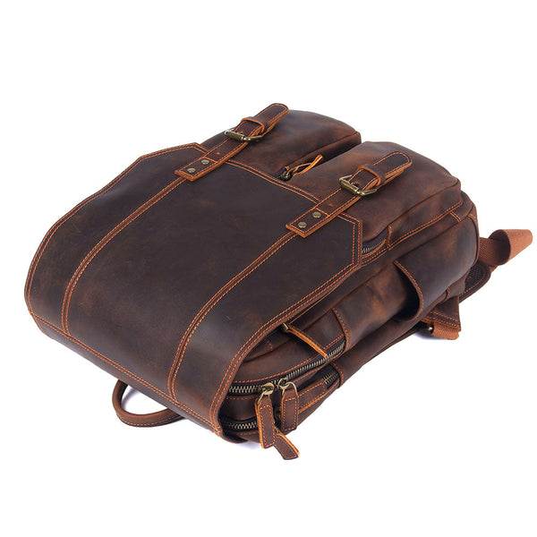 Brown Leather Rucksack |