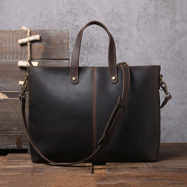 Brown Leather Tote Bag |