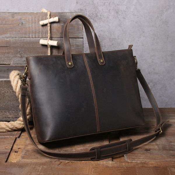 Brown Leather Tote Bag |