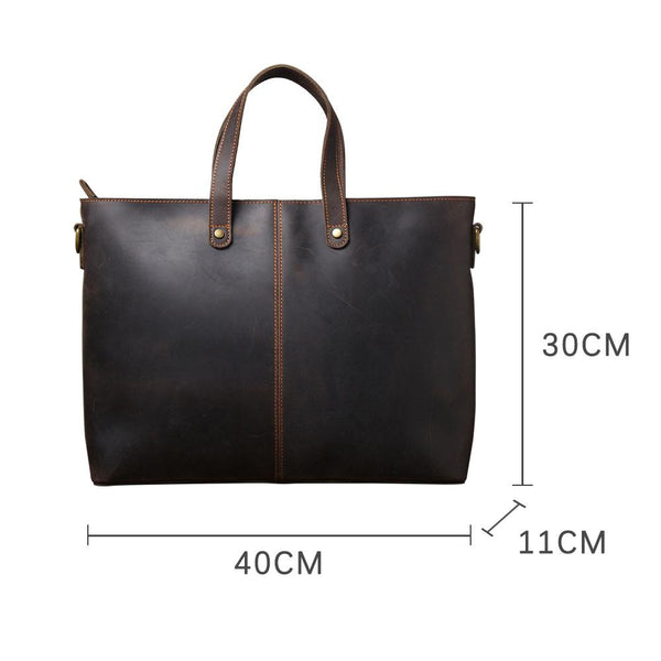 Brown Leather Tote Bag |