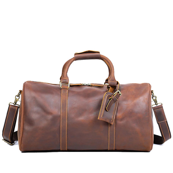 Brown Leather Weekender Bag |