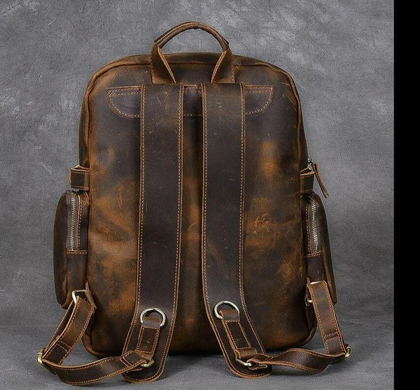 Brown Leather Backpack |