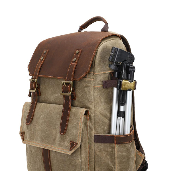 Waxed Canvas Camera Backpack |