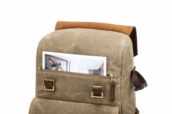 Waxed Canvas Camera Backpack |