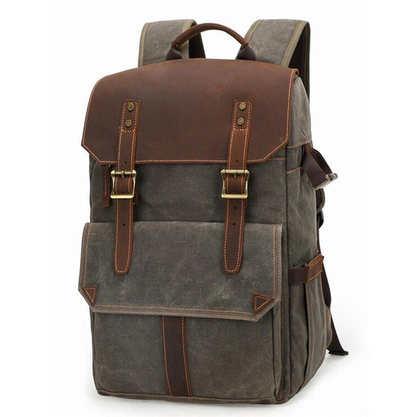 Waxed Canvas Camera Backpack |