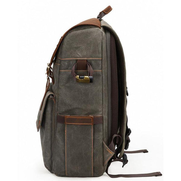 Waxed Canvas Camera Backpack |