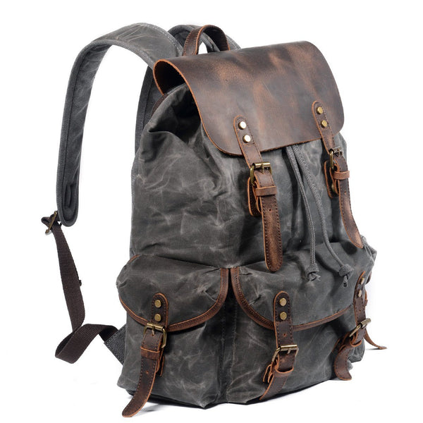 Canvas Leather Backpack |