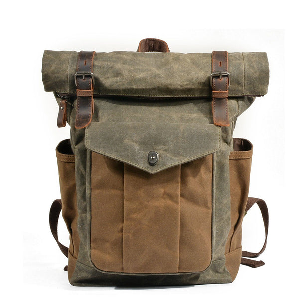 Waxed Canvas Roll Top Backpack |