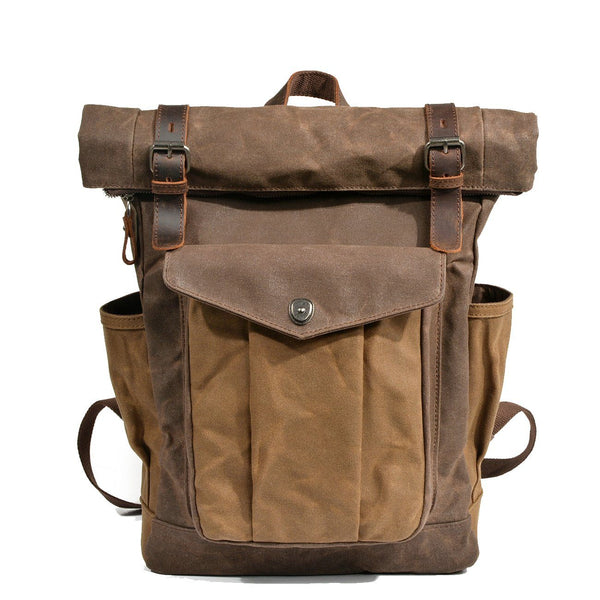 Waxed Canvas Roll Top Backpack |