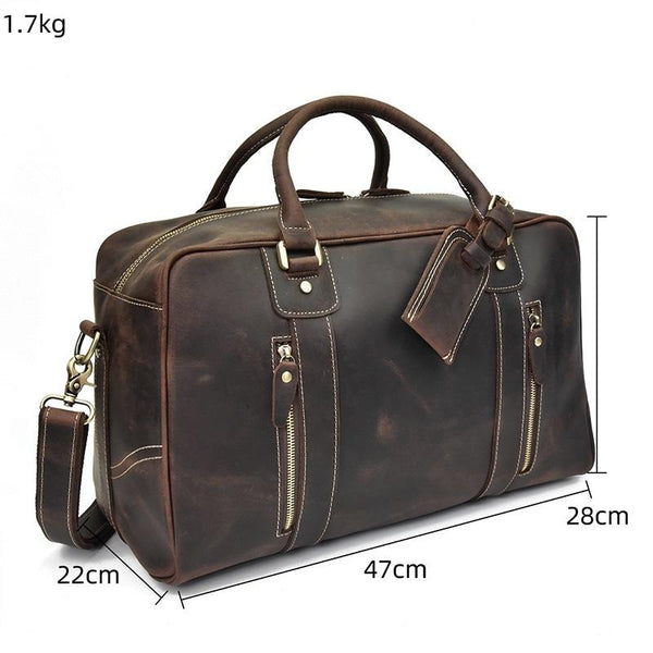 Leather Overnight Bag |