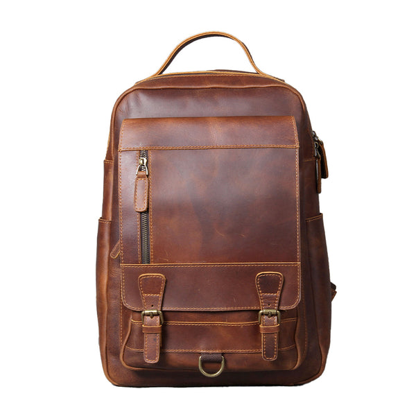 Tan Leather Backpack |