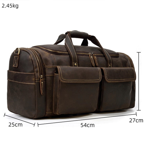 Men's Leather Duffle Bag |