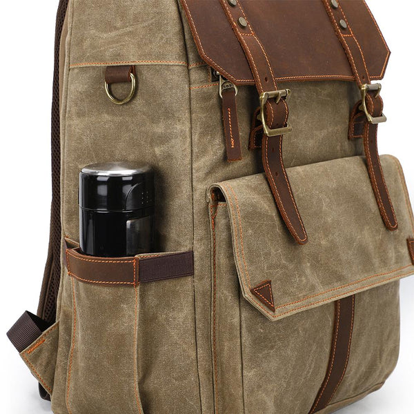 Waxed Canvas Camera Backpack |