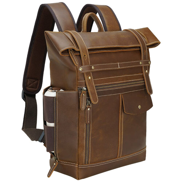 Leather Laptop Bookbag |