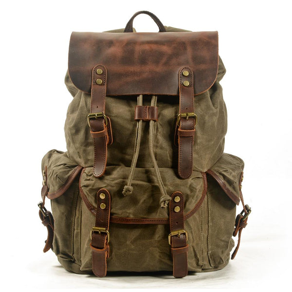 Canvas Leather Backpack |