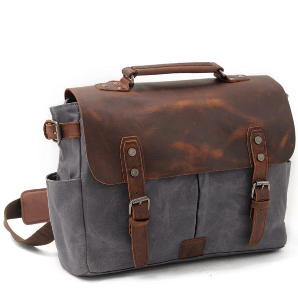 Canvas Crossbody Messenger Bag |