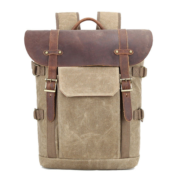 Canvas and Leather Camera Backpack |