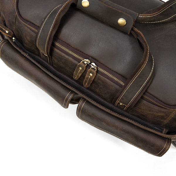 Men's Leather Duffle Bag |