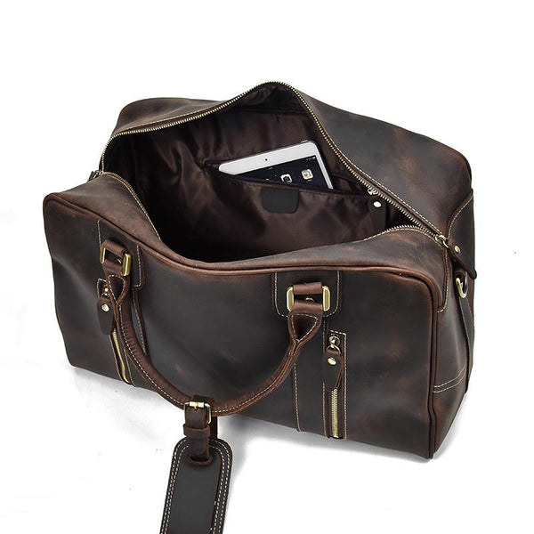 Leather Overnight Bag |