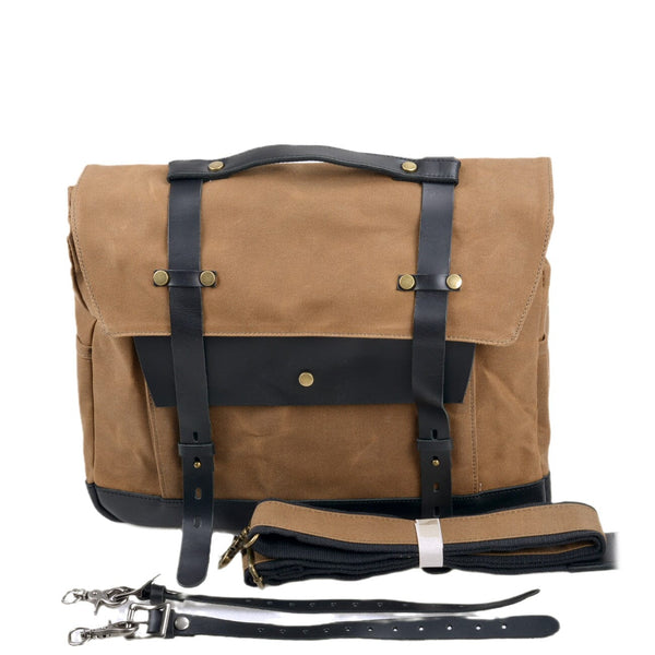 Canvas Motorcycle Saddlebag |