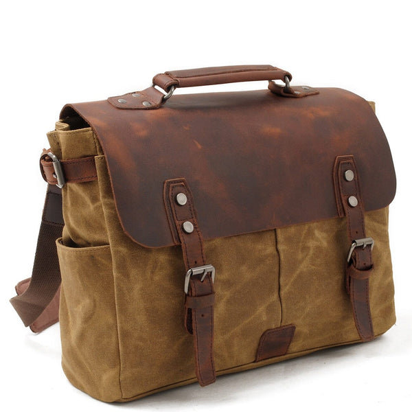 Canvas Crossbody Messenger Bag |