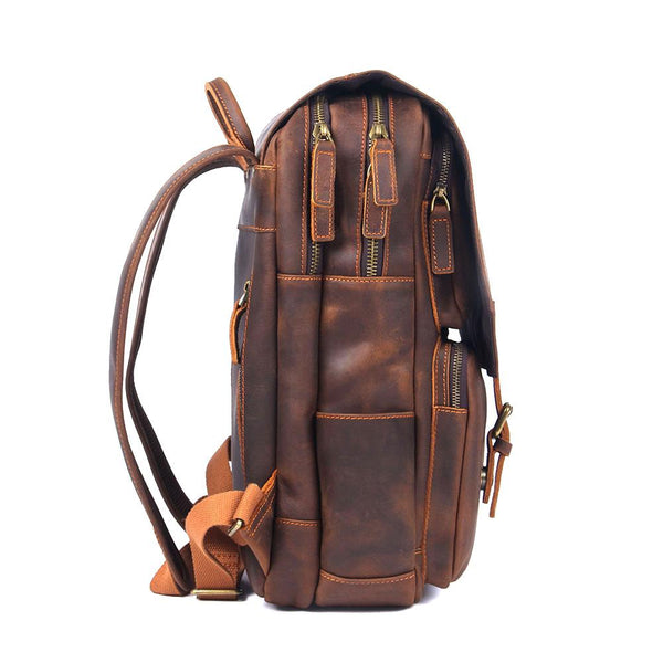 Brown Leather Rucksack |