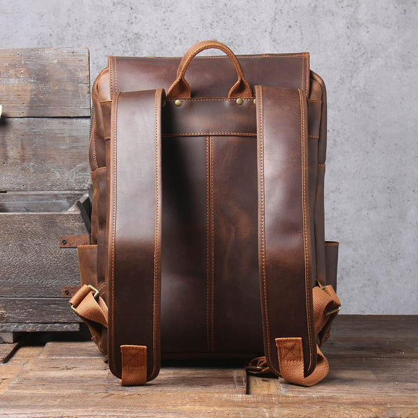 Brown Leather Rucksack |