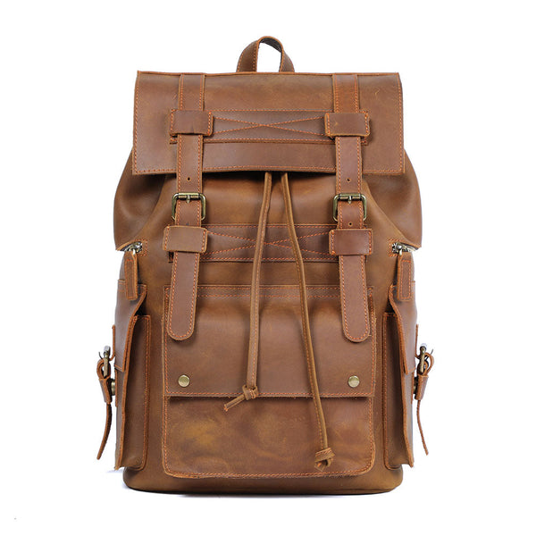 Brown Leather Backpack |