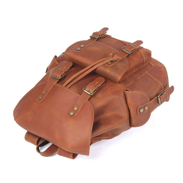 Leather Travel Backpack |