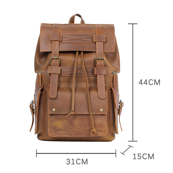 Brown Leather Backpack |