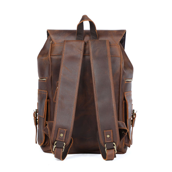 Brown Leather Backpack |