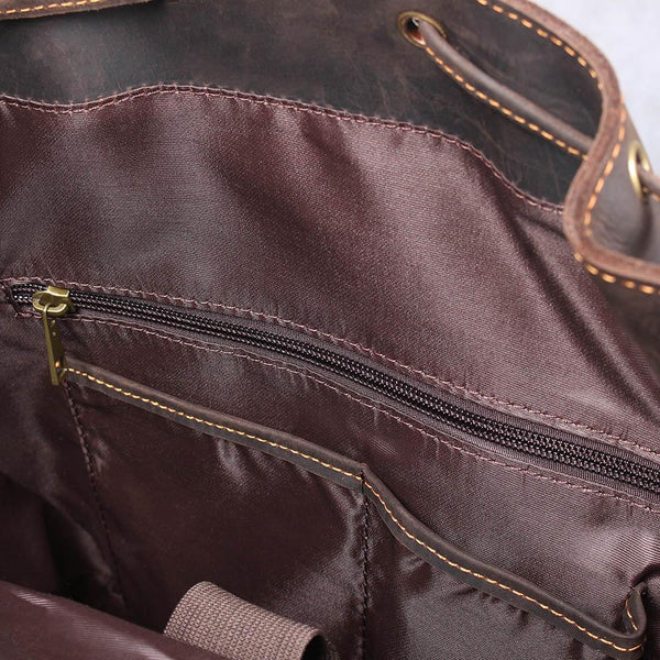 Leather Travel Backpack |