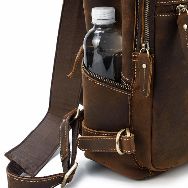 Leather Rucksack Backpack |