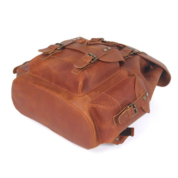 Leather Travel Backpack |