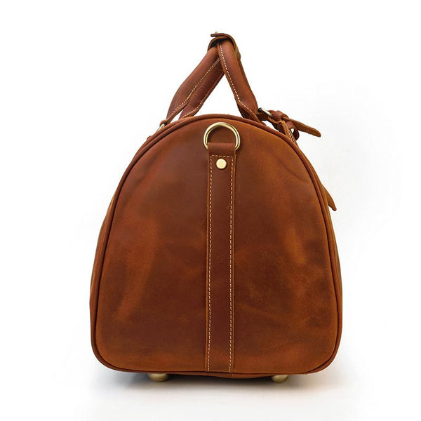 Brown Leather Duffle Bag |