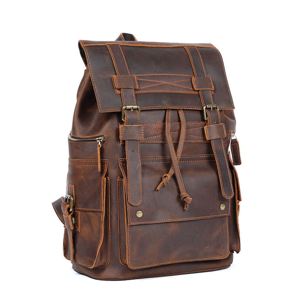 Brown Leather Backpack |