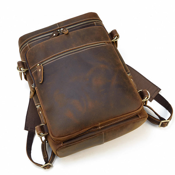 Leather Rucksack Backpack |