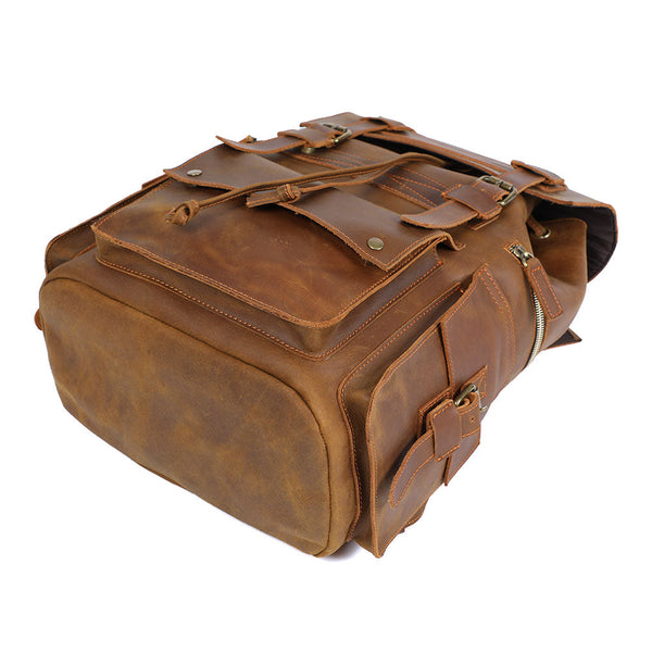 Brown Leather Backpack |