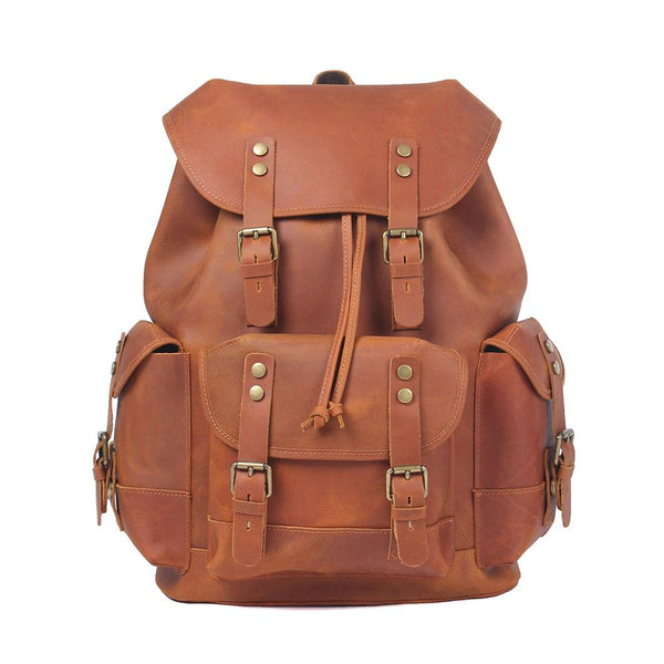 Leather Travel Backpack |