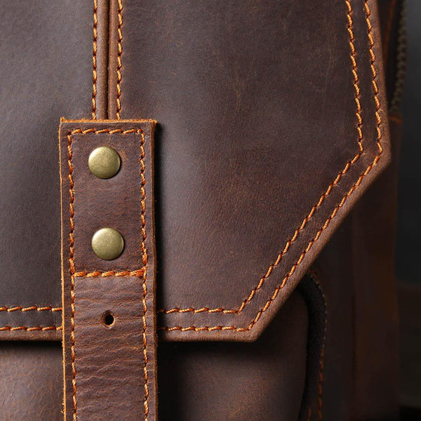 Brown Leather Rucksack |