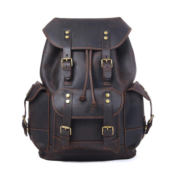 Leather Travel Backpack |