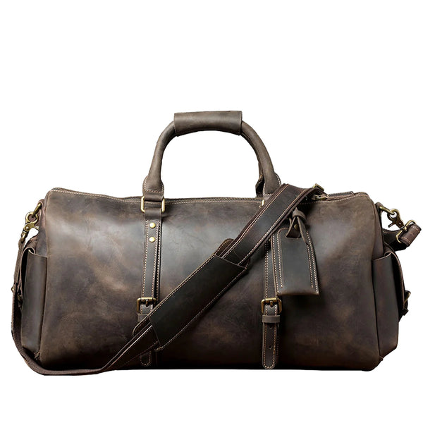 Leather Travel Duffle Bag |