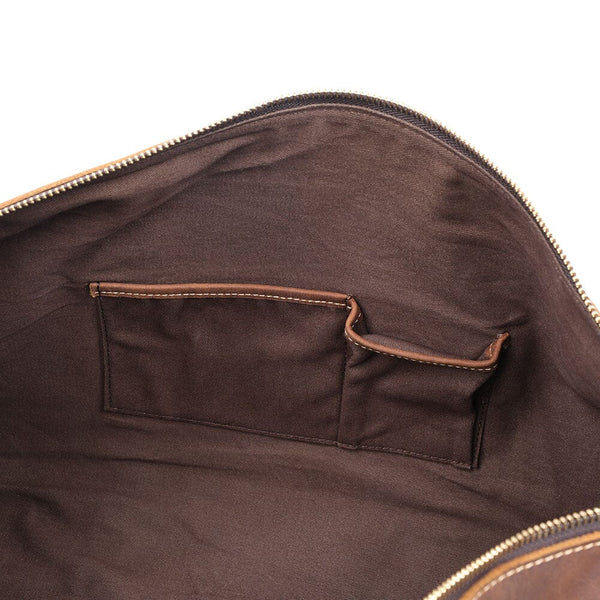 Leather Travel Duffle Bag |