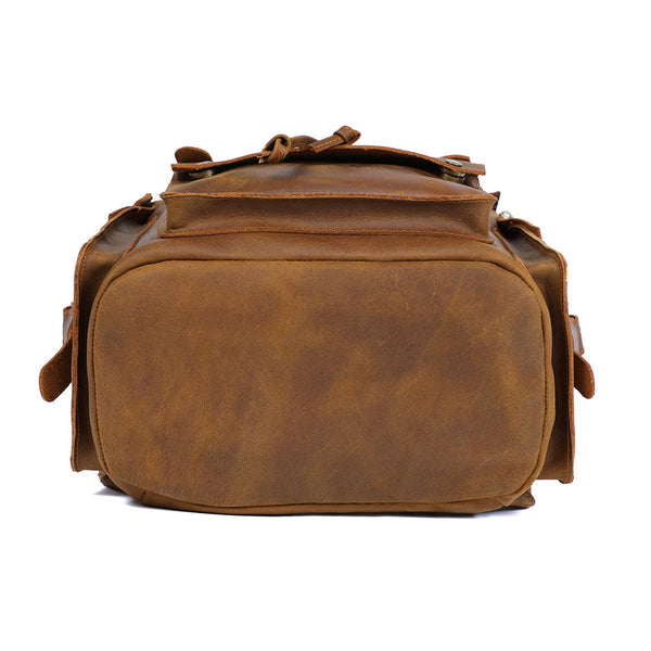 Brown Leather Backpack |