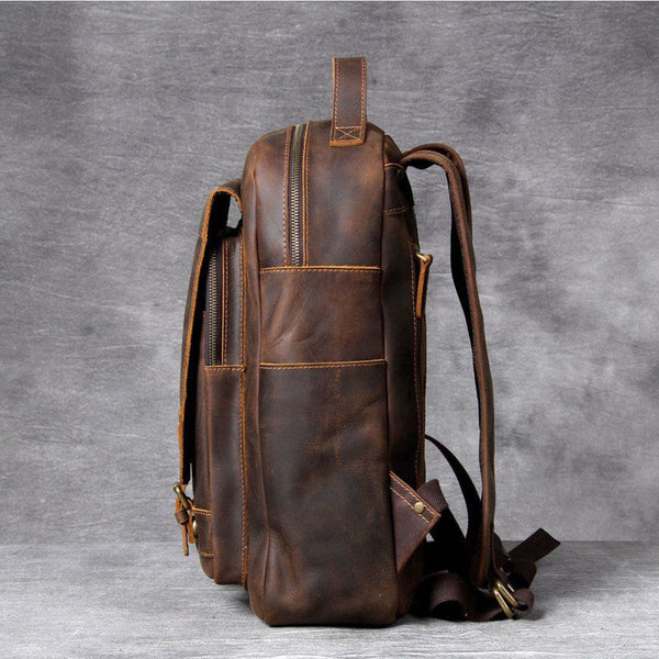 Tan Leather Backpack |