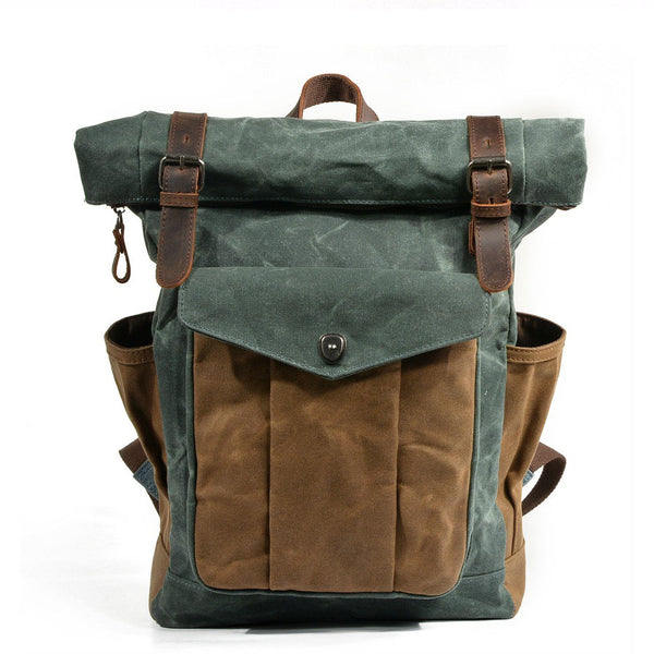 Waxed Canvas Roll Top Backpack |