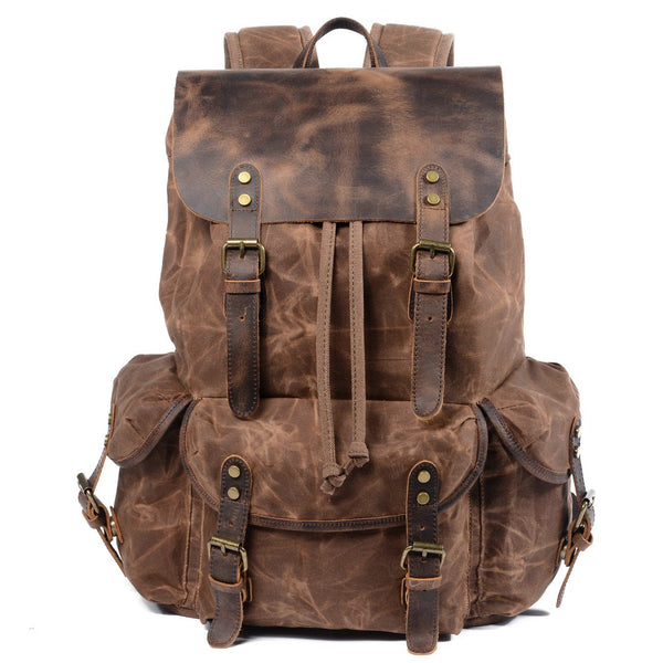 Canvas Leather Backpack |