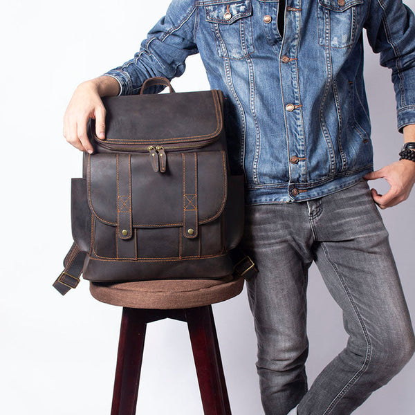 Leather Work Backpack |