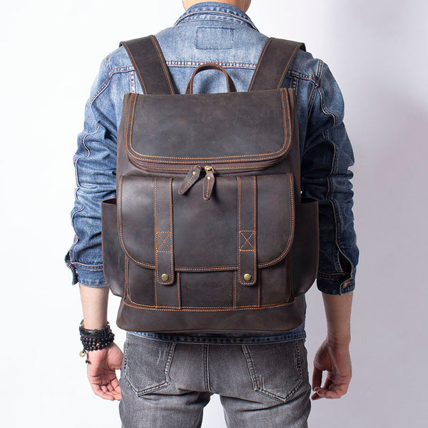 Leather Work Backpack |