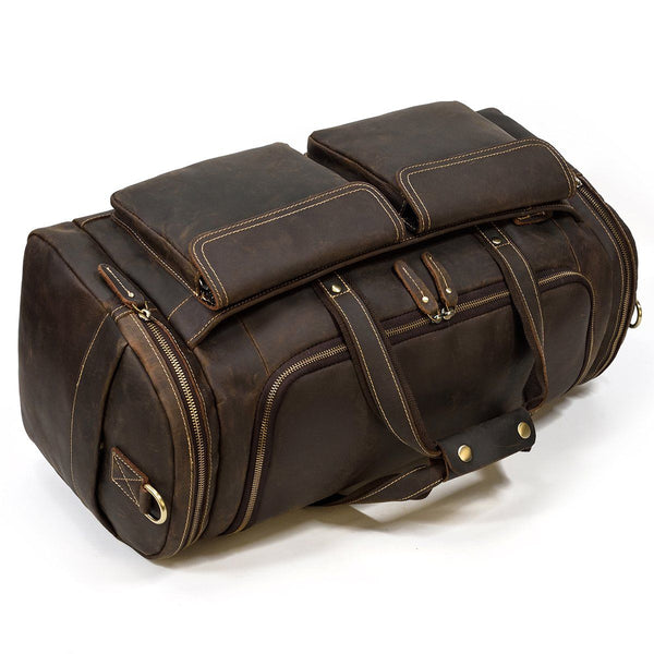 Men's Leather Duffle Bag |